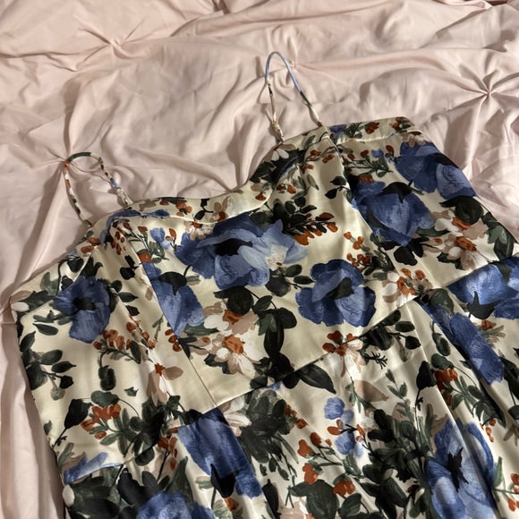 SALE ✨ Abercrombie & Fitch Blue Floral Midi Dress - Picture 3 of 6